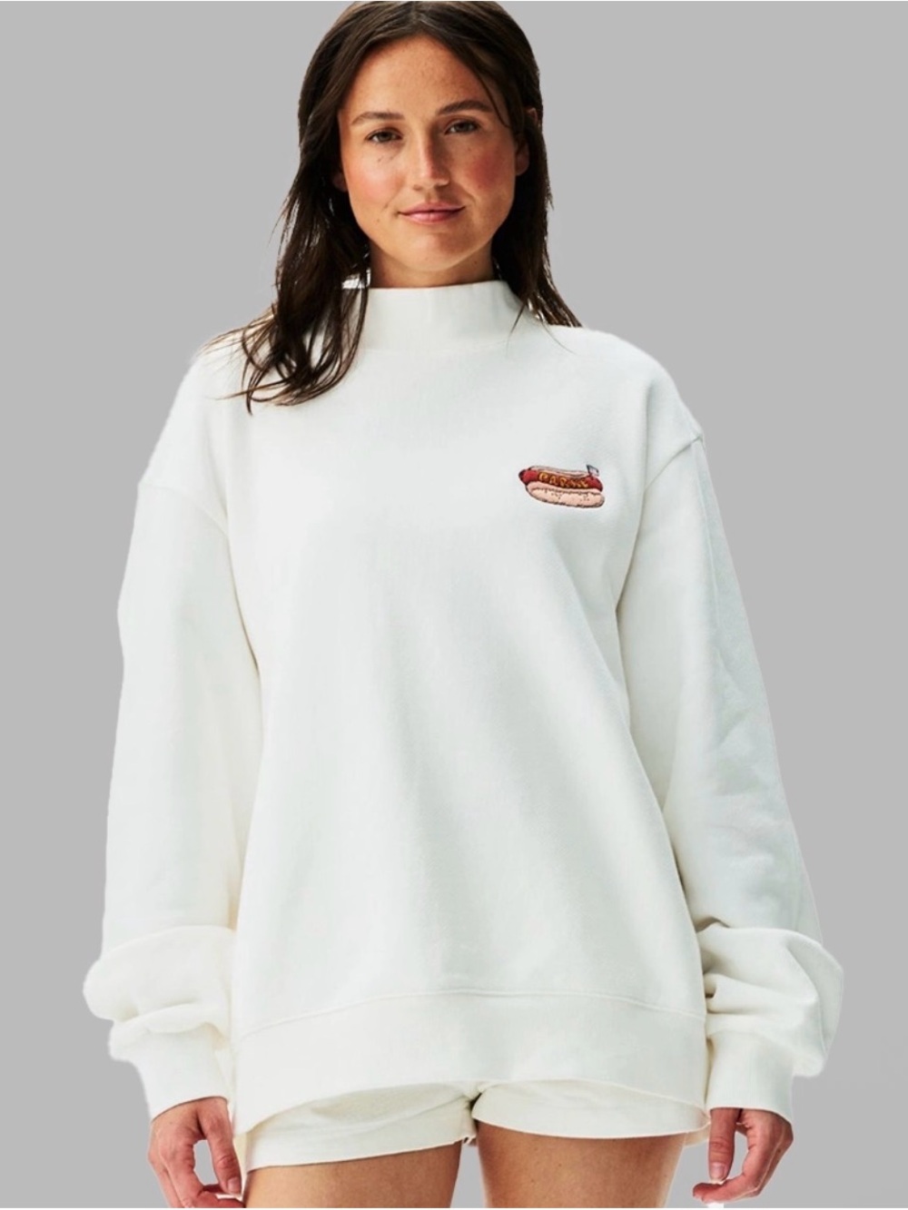 Brand new Parke Limited Edition Hot Dog Mockneck Size:S/M WITH Claw Clip - Picture 2 of 3